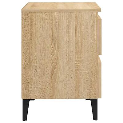 Nachtkastjes 2 st 40x35x50 cm bewerkt hout sonoma eikenkleurig
