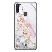 Samsung Galaxy A11 siliconen telefoonhoesje - Parelmoer marmer - thumbnail