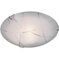 LED Plafondlamp - Plafondverlichting - Trion Sandra - E27 Fitting - 1-lichts - Rond - Mat Wit - Glas - thumbnail