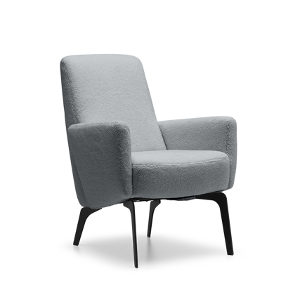 Fauteuil X-103 Lage Rug Lichtgrijs Stof Fauteuil X-103 Lage Rug Lichtgrijs Stof