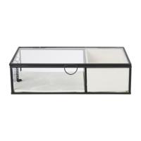 Sieradendoos met ringhouder - zwart - 25x15x6.5 cm - thumbnail