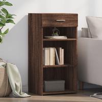 Dressoir 45x42,5x93 cm bewerkt hout bruin eikenkleur - thumbnail