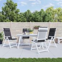 Stoelkussens 4 st hoge rug oxford stof antracietkleurig - thumbnail