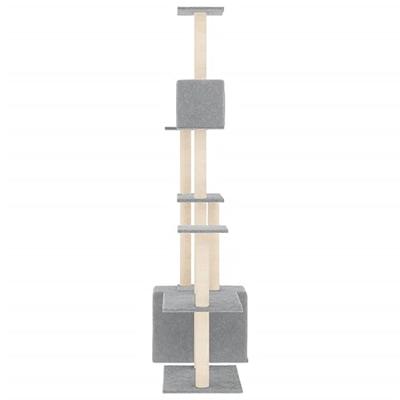VidaXL Kattenmeubel met sisal krabpalen 180 cm lichtgrijs