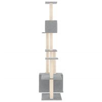 VidaXL Kattenmeubel met sisal krabpalen 180 cm lichtgrijs - thumbnail