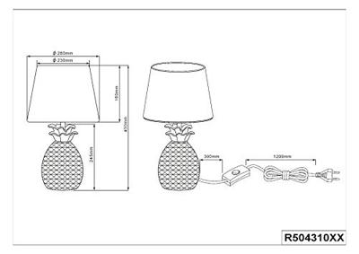 Trio TafellampPineapple 43cm goud met zwart - R50431079