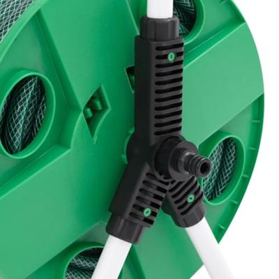 VidaXL Slanghaspel met 30 m slang vrijstaand pvc groen
