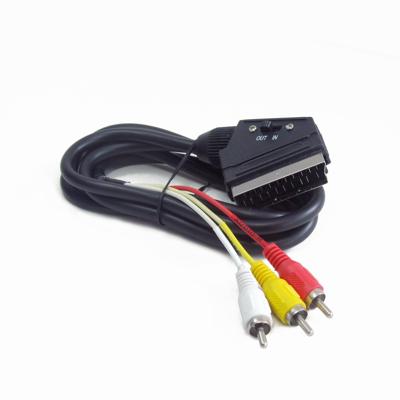 Bidirectionele RCA (3x tulp) naar SCART audio-video kabel, 1.8 meter