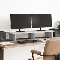 VidaXL Monitorstandaard 100x27x15 cm bewerkt hout grijs sonoma eiken - thumbnail