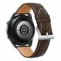 Garmin Venu / Sq / Sq2 / 2 plus - Premium Leather bandje - Donkerbruin - thumbnail