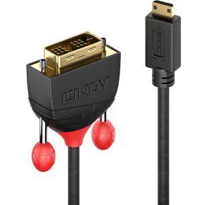 Lindy 36282 video kabel adapter 2 m HDMI Type C (Mini) DVI-D Zwart Lindy 36282 video kabel adapter 2 m HDMI Type C (Mini) DVI-D Zwart