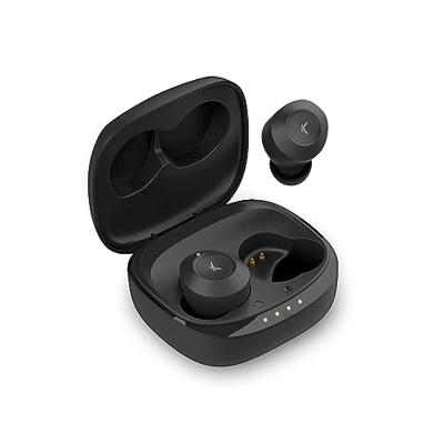 KSIX Oblivion Draadloze Bluetooth-hoofdtelefoon, HD-microfoon voor oproepen, waterdicht, spraakassistent, 19 uur batterijduur, True Wireless Stereo, Touch-bediening, zwart