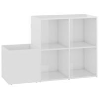 VidaXL Opbergkast 105x35,5x70 cm bewerkt hout hoogglans wit - thumbnail