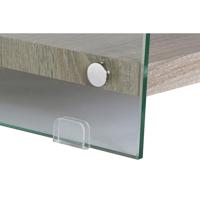 Hoofdtafel DKD Home Decor Multicolour Transparant Natuurlijk Hout Kristal Hout MDF 130 x 65 x 35,5 cm - thumbnail