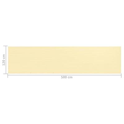 VidaXL Balkonscherm 120x500 cm hdpe beige VidaXL Balkonscherm 120x500 cm hdpe beige