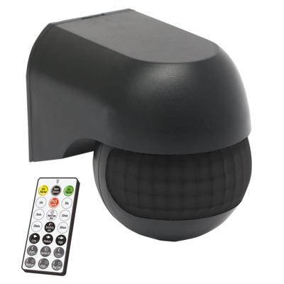 Bewegingssensor PIR met afstandsbediening - 2000 Watt - IP54 - Zwart Bewegingssensor PIR met afstandsbediening - 2000 Watt - IP54 - Zwart