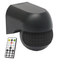 Bewegingssensor PIR met afstandsbediening - 2000 Watt - IP54 - Zwart - thumbnail
