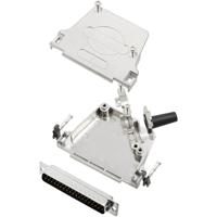 TRU COMPONENTS TCD45ZF37DBPK 7709356 D-sub male connectorset 45 ° Aantal polen: 37 Soldeerkelk 1 stuk(s) - thumbnail