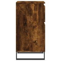Dressoirs 2 st 40x35x70 cm bewerkt hout gerookt eikenkleurig - thumbnail
