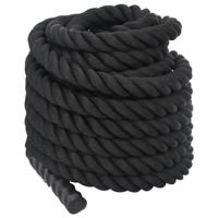 Battle rope 15 m 11 kg polyester zwart - thumbnail