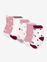 Set van 5 paar baby sokken met hartjesmotieven PETIT BATEAU blauw - thumbnail