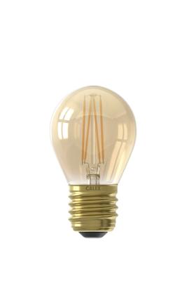 CALEX - LED Lamp - Kogellamp P45 - E27 Fitting - Dimbaar - 3.5W - Warm Wit 2100K - Goud