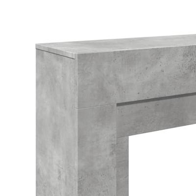 Haardombouw 100x30x87,5 cm bewerkt hout betongrijs - thumbnail