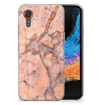 Samsung Galaxy Xcover 7 | TPU | Siliconen hoesje | Marmer Oranje Samsung Galaxy Xcover 7 | TPU | Siliconen hoesje | Marmer Oranje