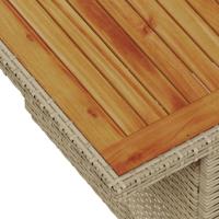 9-delige tuinsofa set met kussens in beige poly rattan - thumbnail