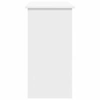 Bureau 80x40x75 cm bewerkt hout wit - thumbnail
