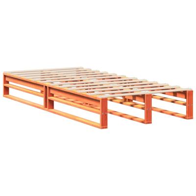 Bedframe zonder matras massief grenenhout wasbruin 180x200 cm