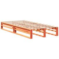 Bedframe zonder matras massief grenenhout wasbruin 200x200 cm - thumbnail