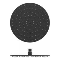 Hoofddouche Tres Plafonduitloop 30 cm Rond Mat Zwart - thumbnail