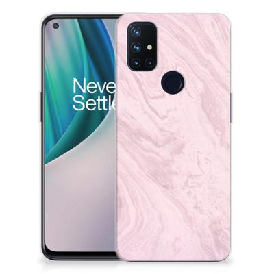 OnePlus Nord N10 5G | TPU | Siliconen hoesje | Marble Pink - Origineel Cadeau Vriendin OnePlus Nord N10 5G | TPU | Siliconen hoesje | Marble Pink - Origineel Cadeau Vriendin