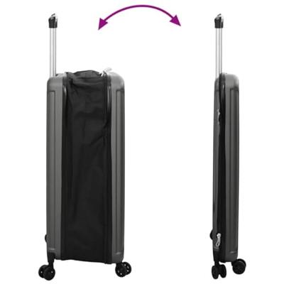 VidaXL Koffer met slot donkergrijs 50 x 30 x 76 cm abs kunststof VidaXL Koffer met slot donkergrijs 50 x 30 x 76 cm abs kunststof