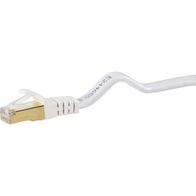 971686 RJ45 Netwerkkabel, patchkabel U/FTP 1.00 m Wit Zeer flexibel, Snagless 1 stuk(s)