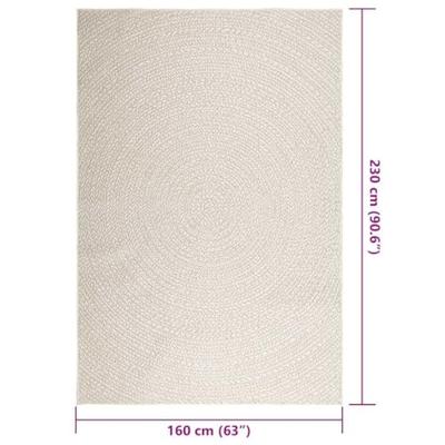 Vloerkleed ZIZUR room binnen en buiten 160x230 cm jute look