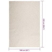 Vloerkleed ZIZUR room binnen en buiten 160x230 cm jute look - thumbnail
