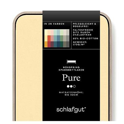 Schlafgut Schlafgut Pure Jersey Boxspring Hoeslaken M - 120x200 - 130x220 164 Yellow Mid