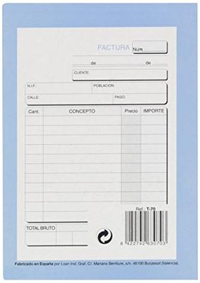Factuurboek 15 x 10,5 cm (5 Stuks)