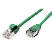 ROLINE F/UTP DataCenter Patchkabel Cat.6A (Class EA), LSOH, extra dun, groen, 0,5 m - thumbnail