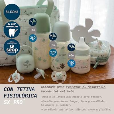 SUAVINEX Birdies Babyfles - SX Pro M Speen - 270 ml - 3 tot 6 maanden - Groen