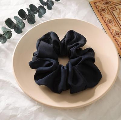 2 PC'S grote darm ring haar band vrouwen stof paardenstaart naadloze stretch haar juwelen (diep cyaan)