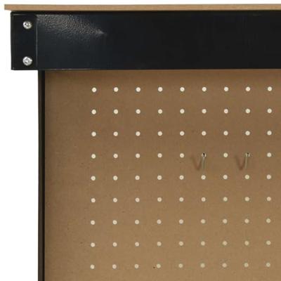 Werkbank Zwart 81 x 41 x 145 cm Bewerkt hout en metaal