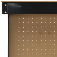 Werkbanken met plank Zwart 81 x 41 x 145 cm Bewerkt hout - thumbnail