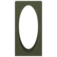 Brandhoutrek 50x23x100 cm koudgewalst staal olijfgroen - thumbnail