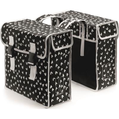 Dubbele Fietstas Mara XL heart dots