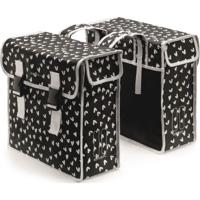 Dubbele Fietstas Mara XL heart dots - thumbnail
