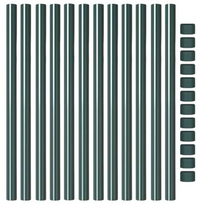 Hekpalen 12 pcs Groen 60 cm Poedergecoat staal Hekpalen 12 pcs Groen 60 cm Poedergecoat staal