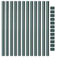 Hekpalen 12 pcs Groen 50 cm Poedergecoat staal - thumbnail